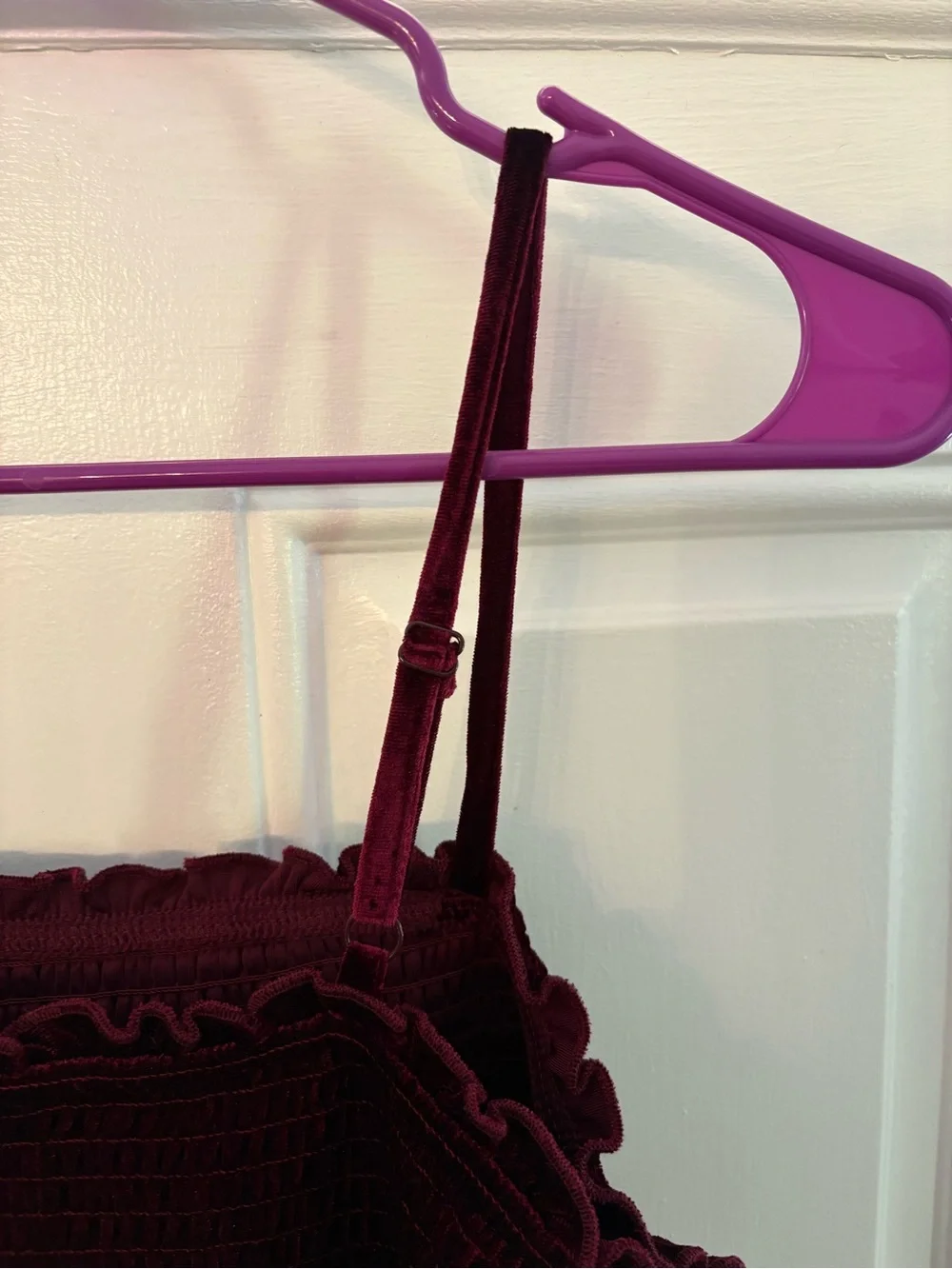 Girl’s sequin, Velvet Textured Dress in Deep Wine